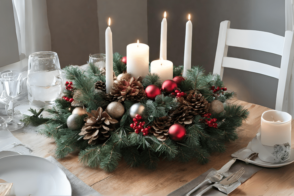 Christmas table centrepiece